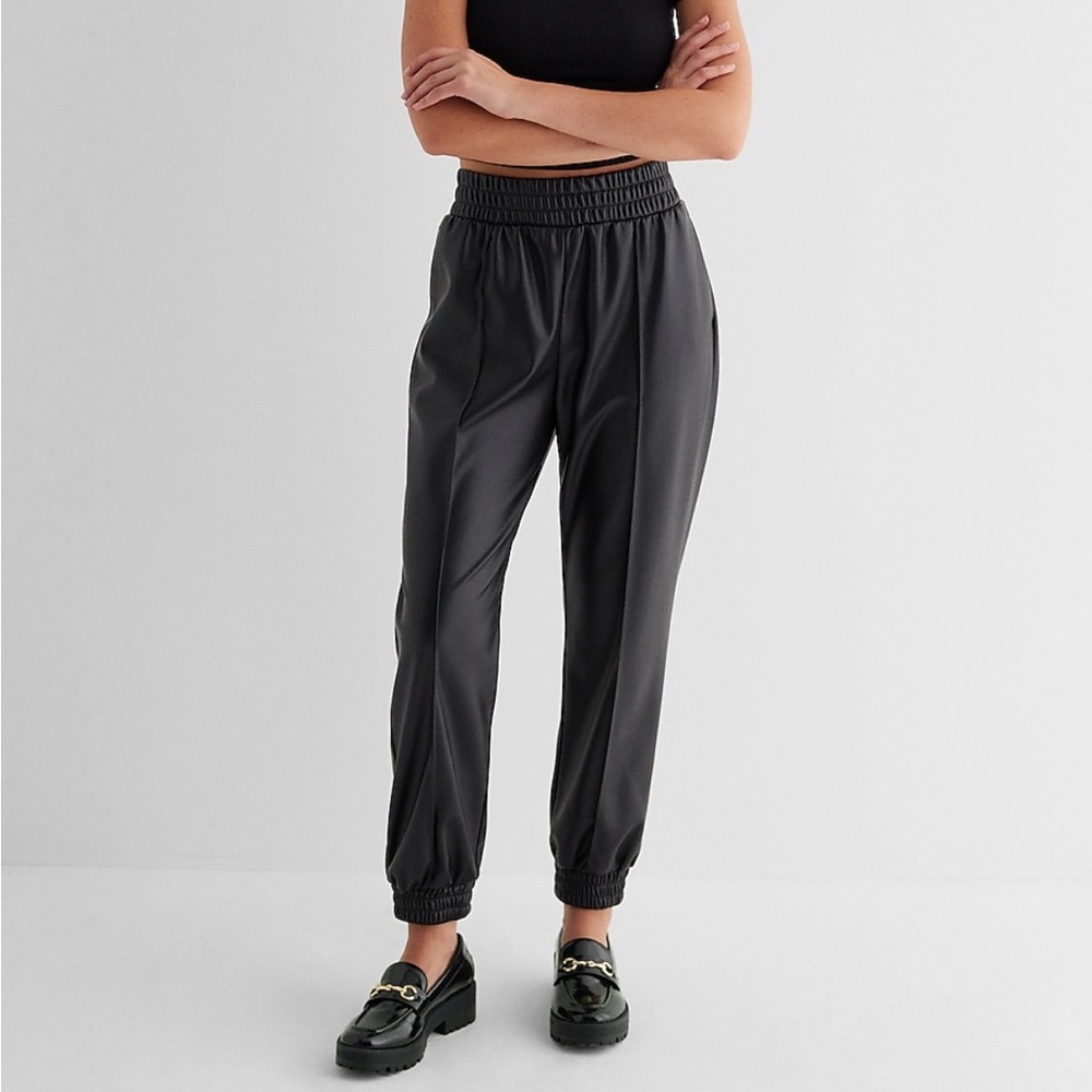 Express Faux Leather Joggers